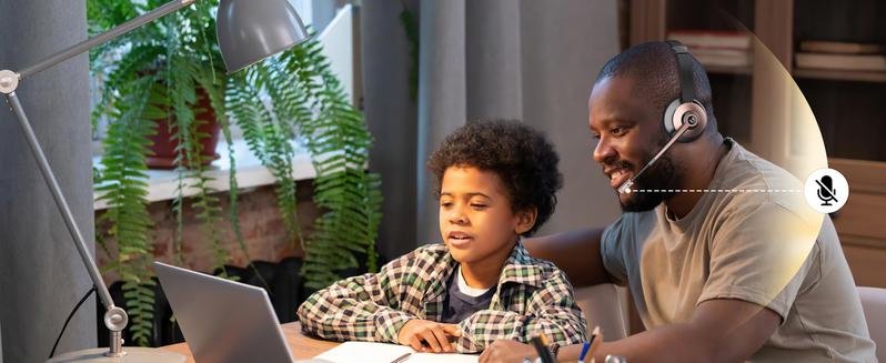 Bluetooth Headset,Trucker Wireless with Mic,Bluetooth Headset with Dual Noise Cancelling Microphone & Mute Button, 55Hrs Working Time PC Headset for Cell Phones, Computer, Truck Driver Audio Headphone