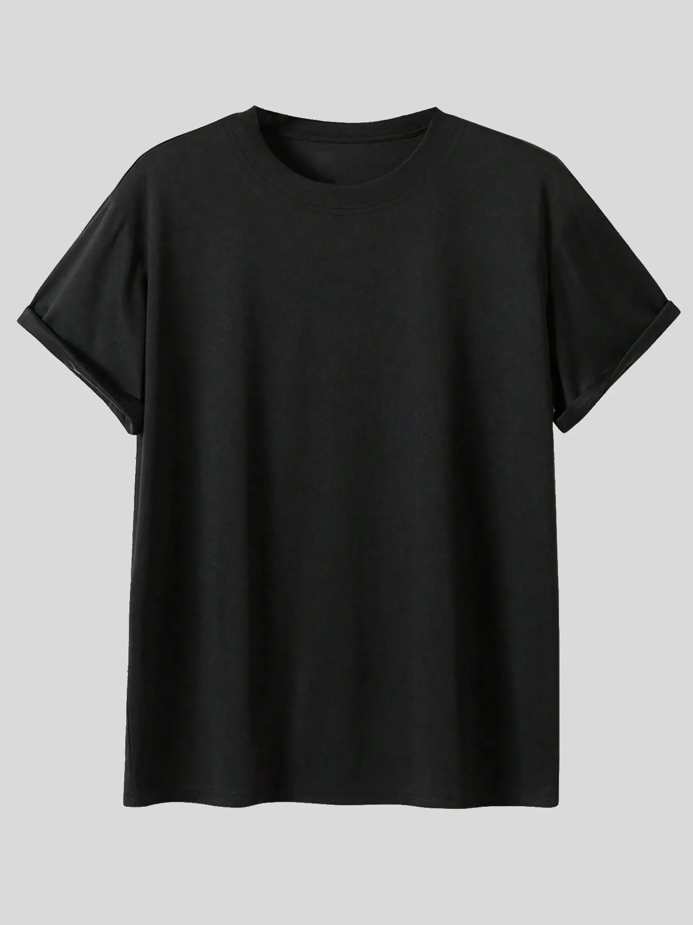 Unisex Plain Round Neck Short Sleeve T-Shirt, Casual Daily Wear, Campus Style, Travel, Home Relax, Date Outing, Soft Breathable Fabric