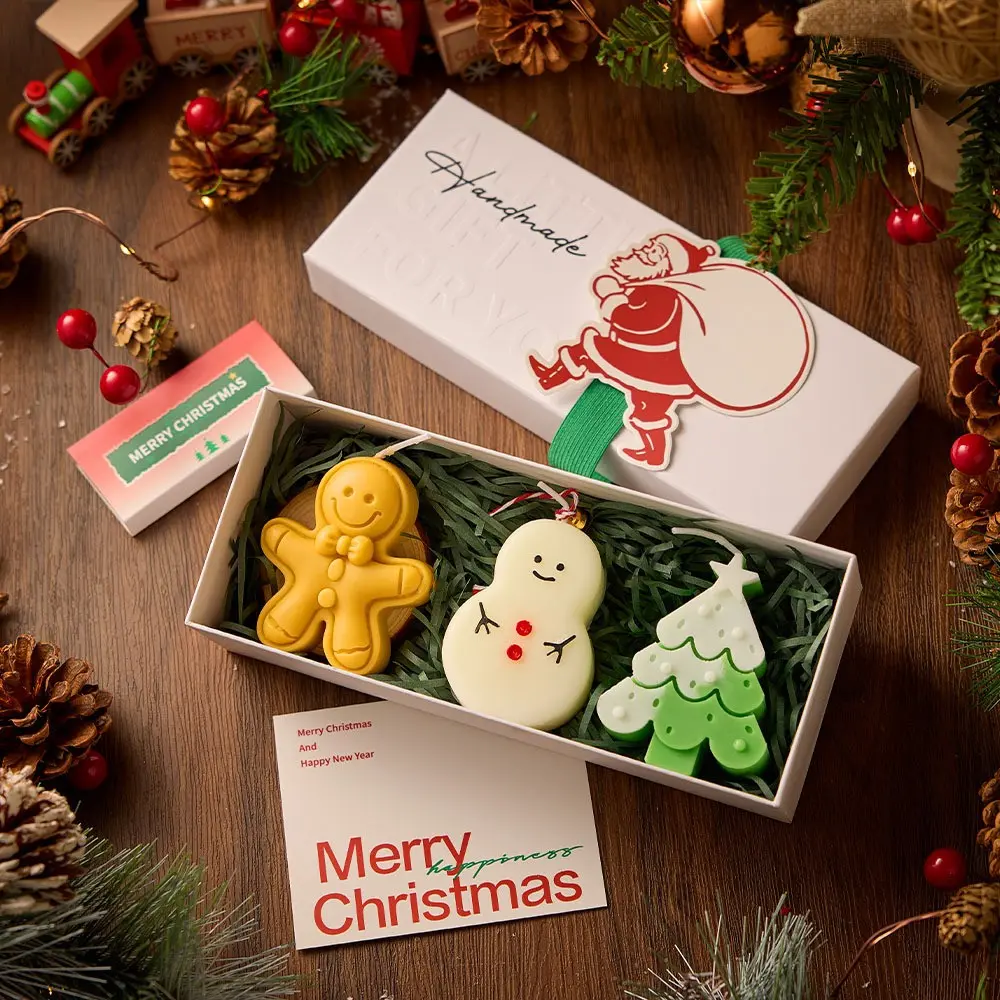 Creative Handmade Scented Candle Gift Box, Christmas Series Shapes, Cute Designs for Valentine's Day, Mother's Day, Halloween, Gift Pack Set