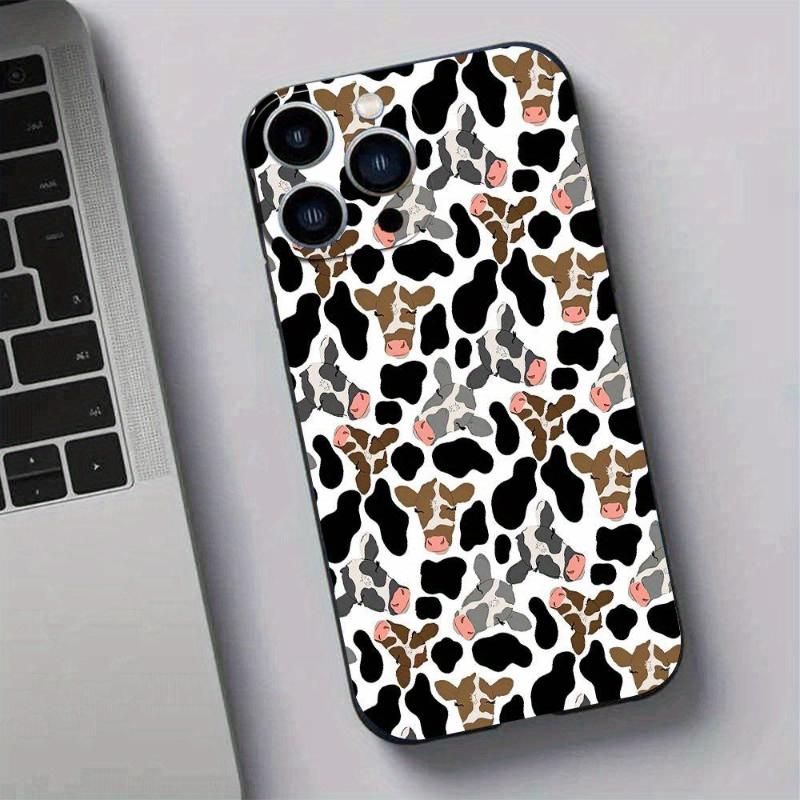 Straight Edge Phone Case for iPhone 15 Plus 16 Pro Max 14 13 12 11 XR XS A cowboy and boot-themed Pattern Shockproof Silicone TPU Bumper Drop Protection Soft Cover