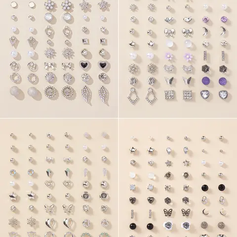 1 Set Fashionable Jewelry Accessories Faux Pearl & Rhinestone Decorated Stud Earrings for Women & Girls, Fashion Jewelry, Casual Trendy Jewelry, Costume Earrings for Party, Daily Clothing Decor, Trendy All-match & Exquisite Jewelry for Birthday Gift