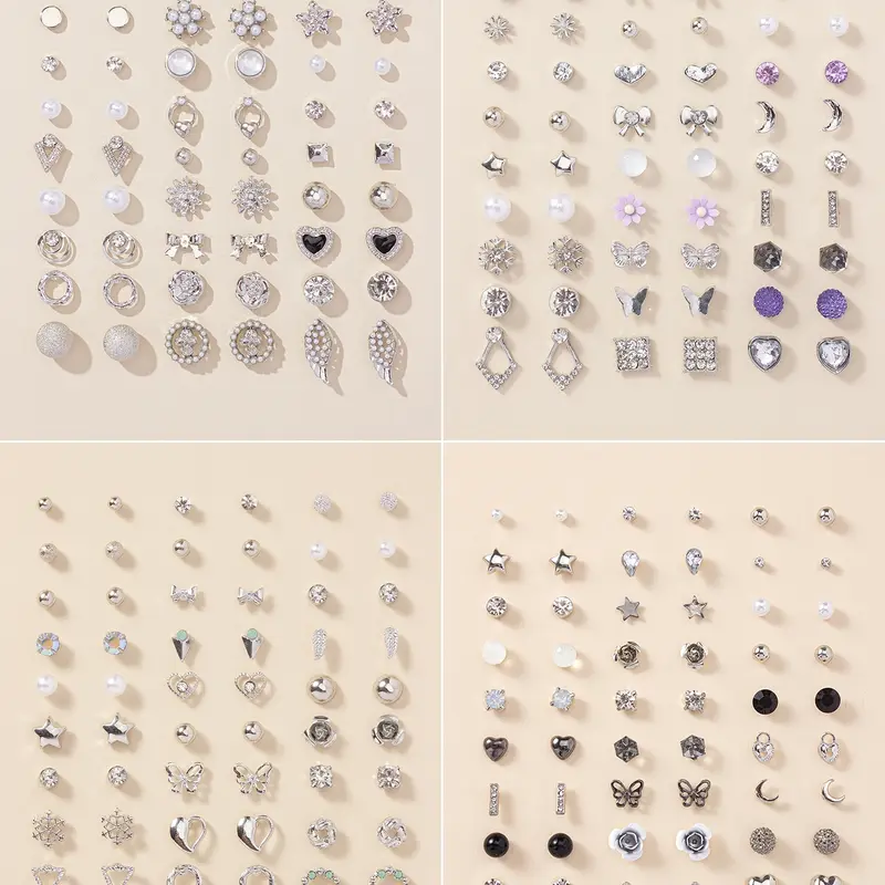 1 Set Fashionable Jewelry Accessories Faux Pearl & Rhinestone Decorated Stud Earrings for Women & Girls, Fashion Jewelry, Casual Trendy Jewelry, Costume Earrings for Party, Daily Clothing Decor, Trendy All-match & Exquisite Jewelry for Birthday Gift
