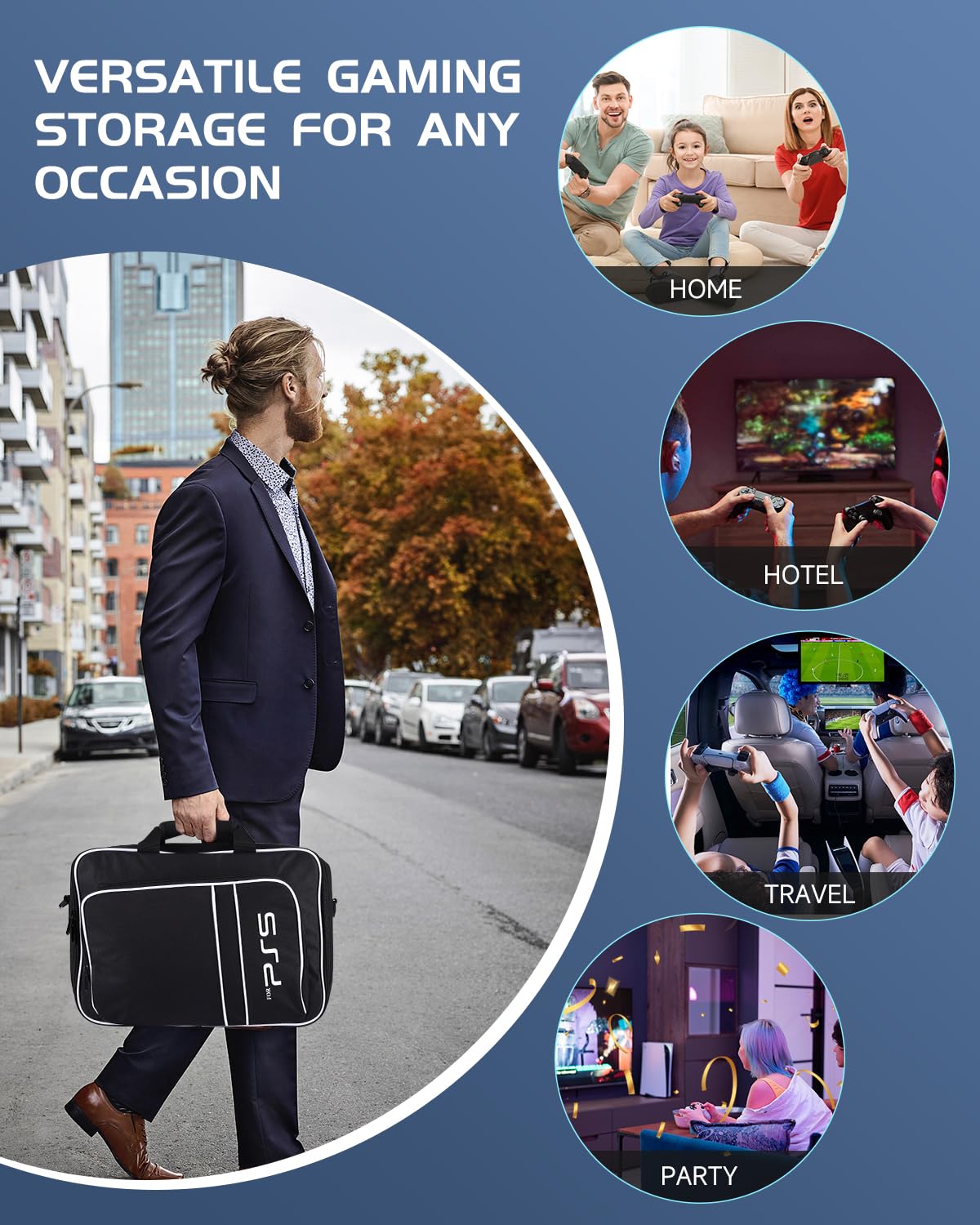 2026 For PS5 Travel Case for PS5 Protective Case Bag Suitable for PS5 Disc/Digital Edition Console, Controllers, Game Cards, Headset 2026 For PS5 Travel Case for PS5 Protective Case Bag Suitable for PS5 Disc/Digital Edition Console, Controllers, Game Cards, Headset