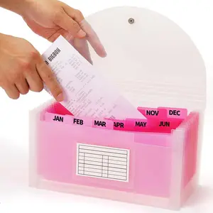 Check Size 13 Pocket Expanding File Folder, Accordion File Organizer Wallet Case for  Receipt Storage, 10 x 5.5 inches,