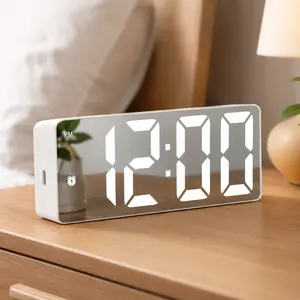 😴 Sleep Better with a Quiet LED Alarm Clock| Large Display Bedside Clock for Bedroom