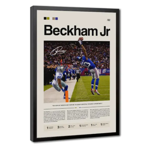 [Sale up to 35%+FREE SHIP+NO FRAME] Odell Beckham Jr. Poster, Beckham Jr. Print, New York Giants Art, Odell Beckham Jr. Wall Decor, Giants Print Fan Gift Idea, NFL Art