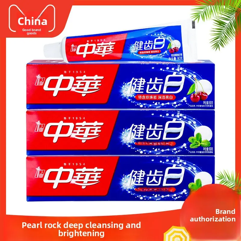 Wholesale Zhonghua Oral Toothpaste (90g/155g Paste Tube) - Fresh Mint & Fruit Flavors, Cavity Protection, Deep Cleaning, Whitening, Fresh Breath