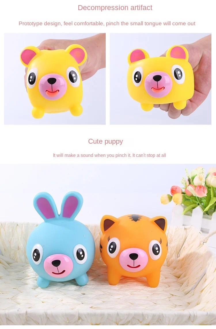 Talking Animal Baby Toys Jabber Ball Tongue Out Stress Relieve Soft Cute Tiger Pig Dog Ball Great Gifts for Kids Adult Baby Toys
