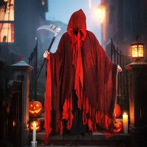 Halloween Ragged Cape, Cloak Cosplay Costume, Party Dress-Up Halloween Prop, Unisex Accessory for Festive Events