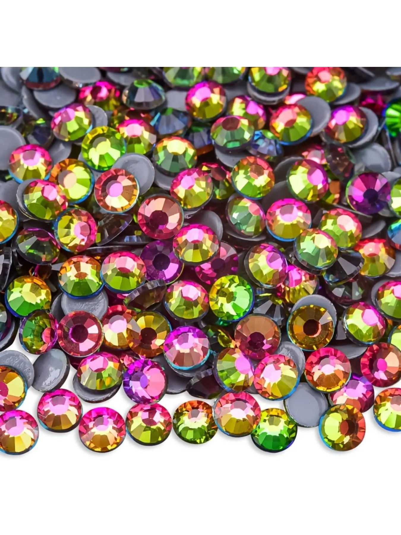 Colorful rhinestone hot repair glass crystal glitter flat back DIY gemstone suitable for clothing, wedding dresses, and handicraft decoration