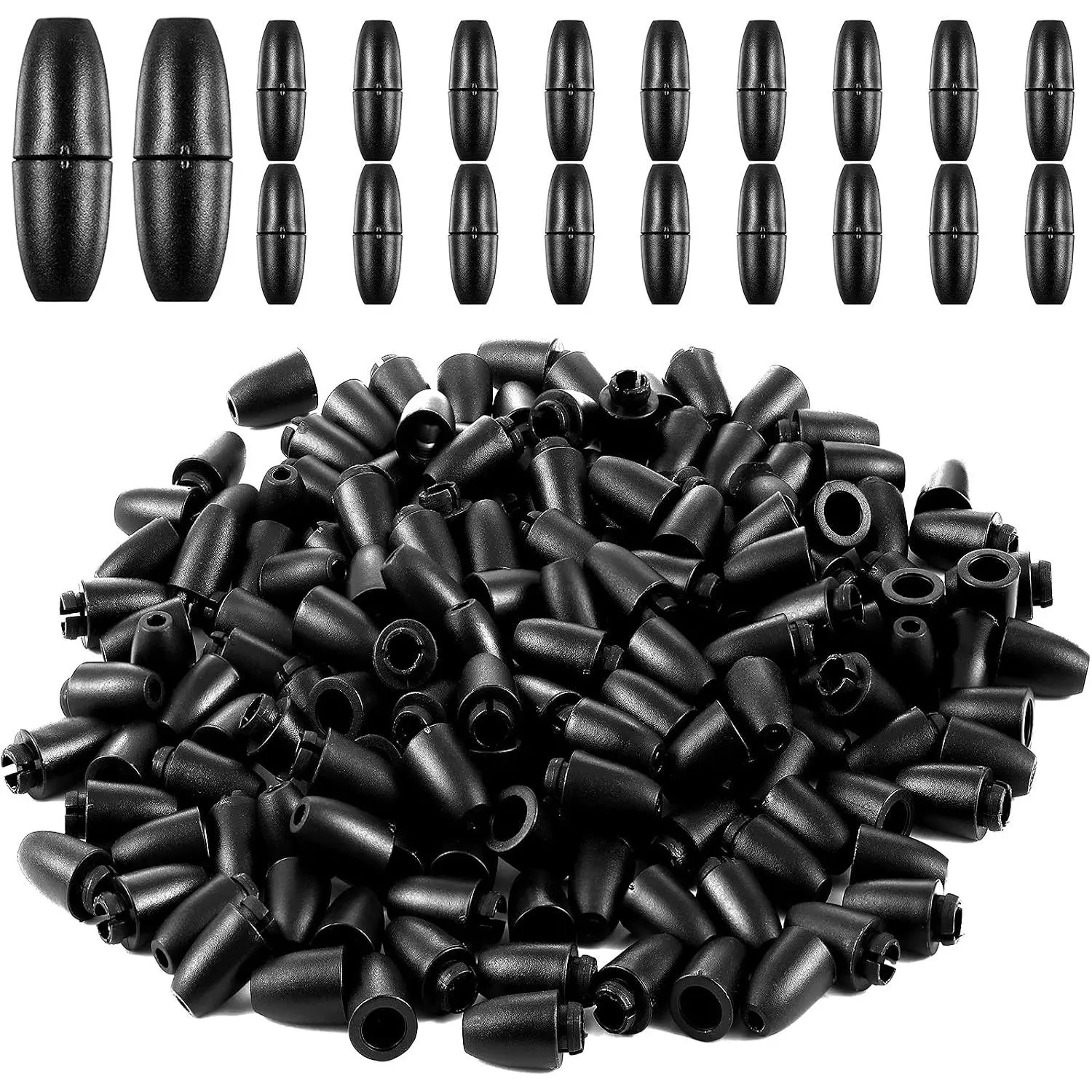 100 Pcs Black Plastic Breakaway Safety Clasps Barrel Connectors for Necklace Bracelet Lanyard Bead DIY Jewelry Making