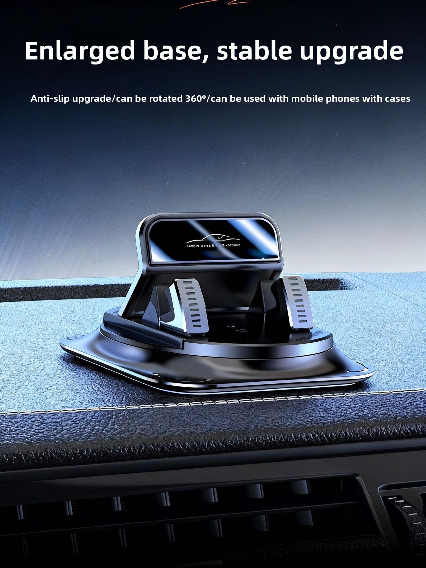 Car phone holder 360 degree rotation, suitablefor car navigation in-car dashboard, horizontaland vertica screen adjustment angle,suctioncup fixed non-slip mobile phone holdersuitable for iPhone and Android