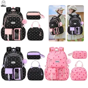 3-piece set of youth school backpacks and handbags, lightweight and cute backpack, 15.6inch laptop backpack, outdoor camping beach travel backpack, stylish backpack