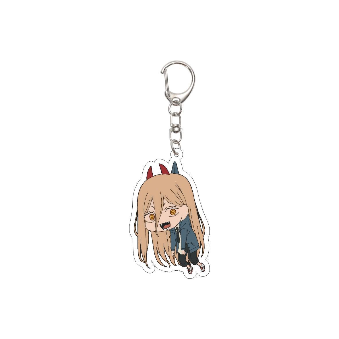 55MM Anime Chainsaw Man Keychain  Denji/Pochita/Makima/Power  Key Chain Acrylic Model Plate Christmas Gifts
