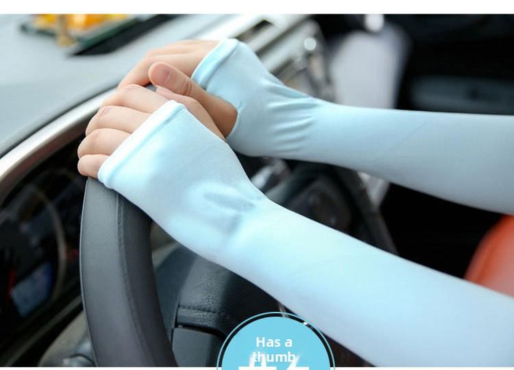 7-piece pack, black + white + gray + skin + pink + blue + purple ice sleeves, summer sunscreen sleeves, women's UV-proof ice sleeves, men's arm guards, driving and riding arm guards, ice silk sleeves