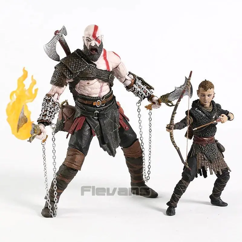 2026 Popular NECA God of War Kratos & Atreus PVC Action Figures, 2-Pack Collection Model Toys for Hobbyists