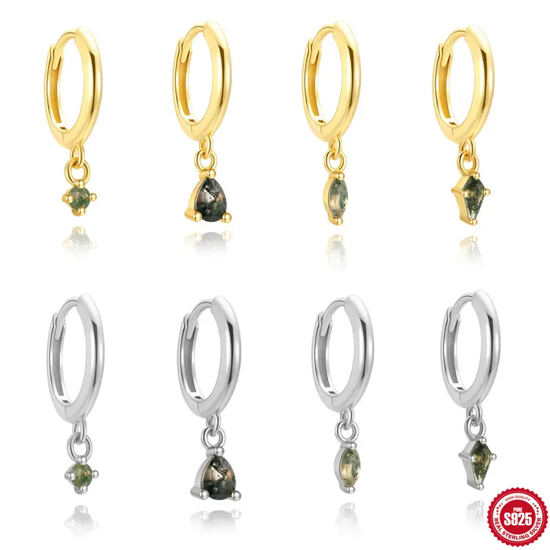 S925 Silver Stacked Earrings Classic Hoop Earrings Stud Earrings Drop Earrings Fashion Accessories Jewelry for Woman