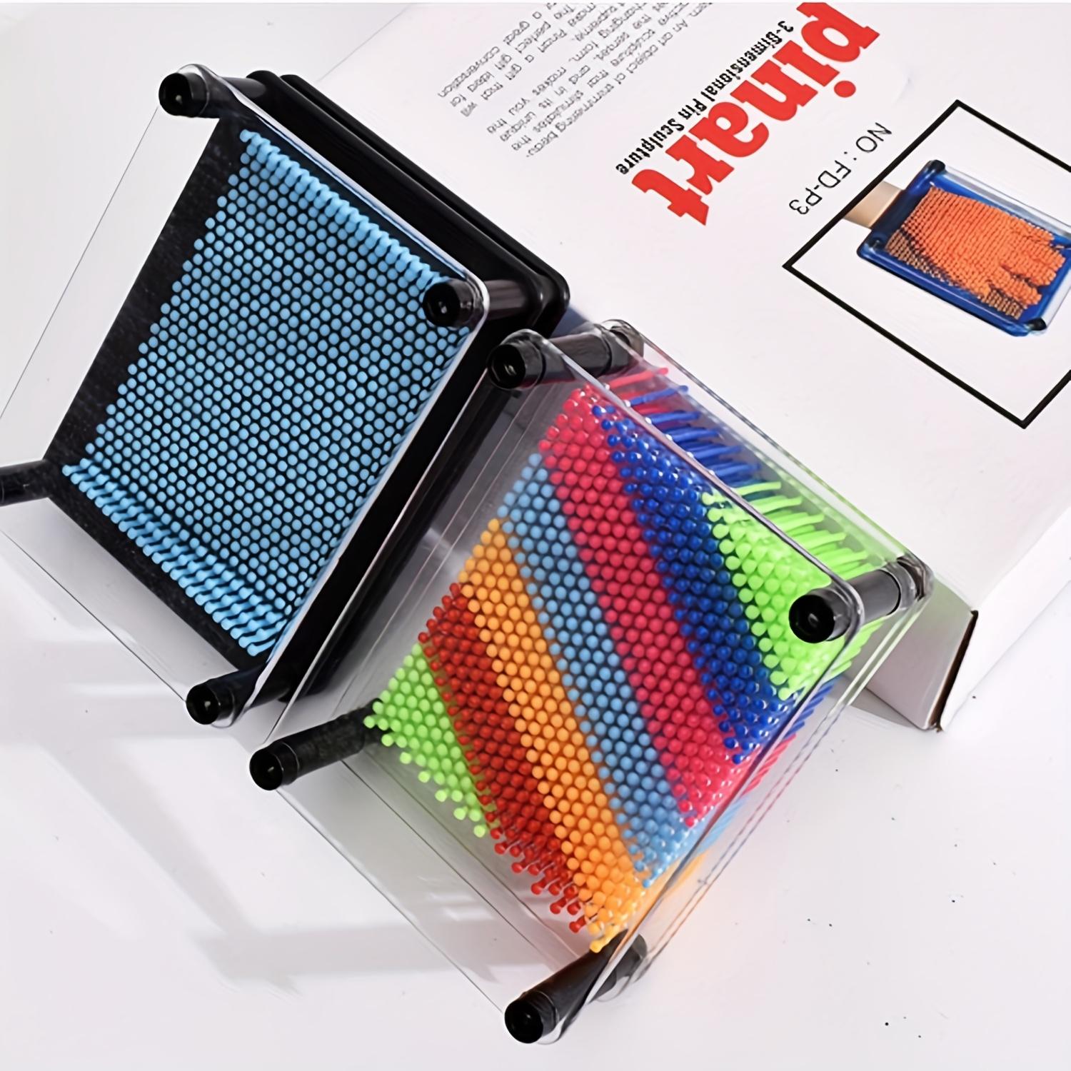Rainbow 3D Pin Art Kit - 1 DIY Plastic Pin Art Board Sensory Sculpture | Perfect Gift for Birthdays and Ideal Present