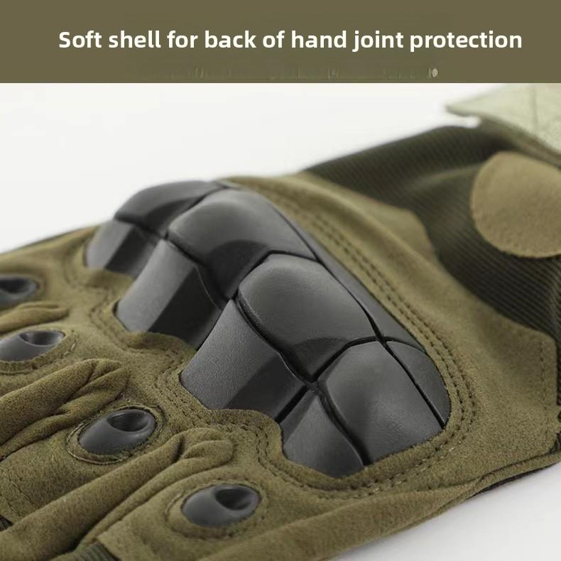 Outdoor sports gloves, tactical gloves, non-slip soft shell protective palm pads, touchscreen combat training gloves for men and women, full-finger and half-finger gloves