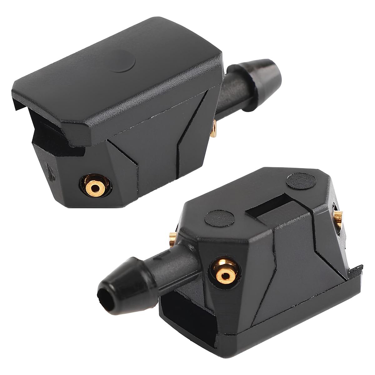 2 PCS Front Windshield Washer Nozzles, 4 Holes Car Windshield Washer Wiper Arm Sprayer, Auto Left Right Windshield Washer Squirter Nozzle Replacement, Universal Vehicle Accessories