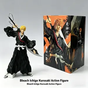 21cm Bleach Anime Figure Kurosaki Ichigo Action Figure Aizen Sousuke/Hitsugaya Toushirou Figurine PVC Model Collection Toy Gifts