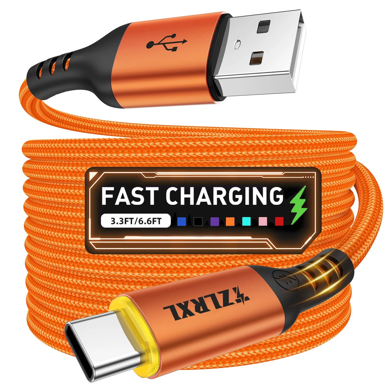 Samsung Fast Charging Cable, Compatible with Vivo, Oppo, Redmi USB-C Smartphones, Quick Charge Support, 1m/2m Options Available