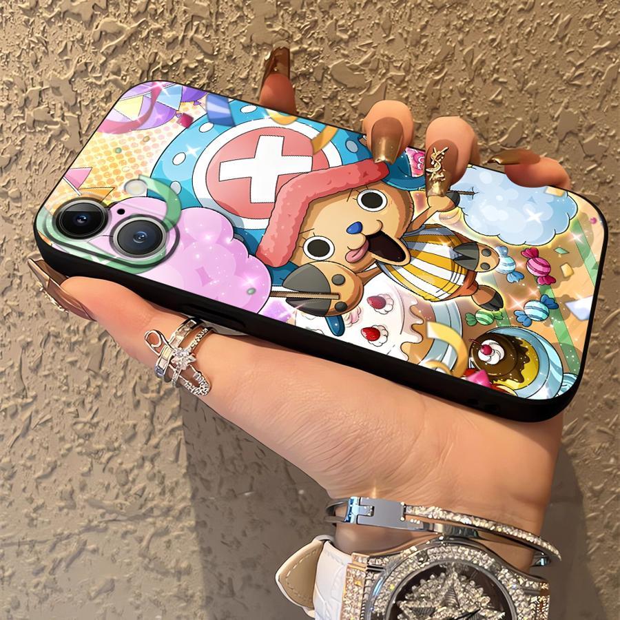 One e P-Peice Chopper-S Black Soft Phone Cover Case for iPhone 13 12 11 17 Pro Max 17Air 15 16 14 Plus 7 8 XR XS Max