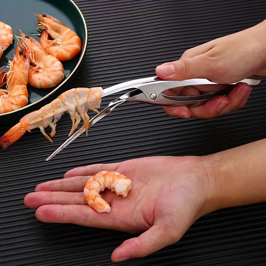2-Pack New Stainless Steel Herring Bone and Shrimp Peeler - Household Kitchen Shrimp Peeler, Shrimp Deveiner and Back Shell Opener, Restaurant Service Tool and Cutlery, Great Gift Idea