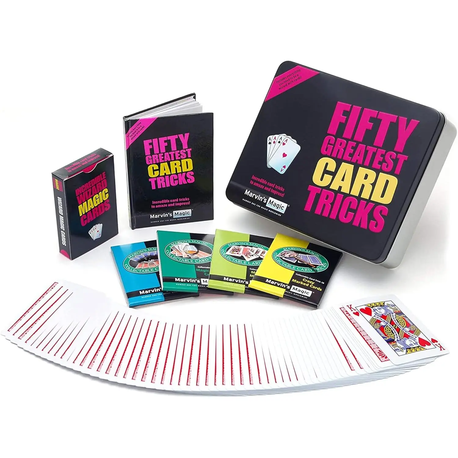 Fifty Greatest Card Tricks Set - Kids & Adults Age 8+ | Card Tricks Set, Easy To Learn Illusions, Includes Instruction Guide, For Kids And Adults