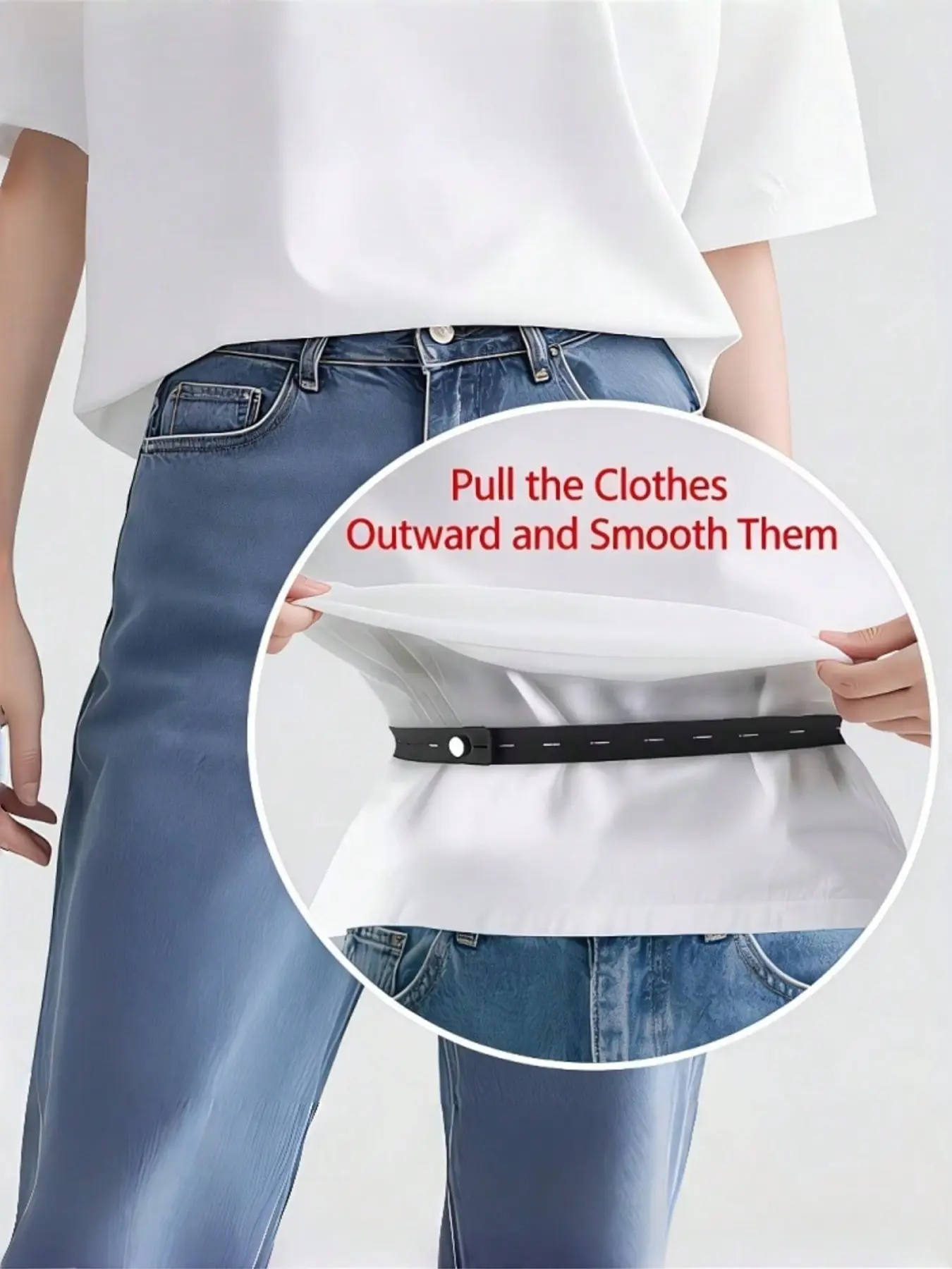 4pcs (1 Strap + 3 Buttons) Adjustable Hem And Waist Tool Set, Suitable For T-Shirts, Shirts, No-Sew Hem Shortener , Invisible Waist Tightener