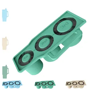 Long Ice Cube Mold with Handle Case for Tumbler Cups, Stackable Design for Easy Storage, Makes Large Ice Blocks for Cold Drinks, Suitable for Juice Coffee or Beverages, Simple to Use and Carry for Home Kitchen or Daily Use