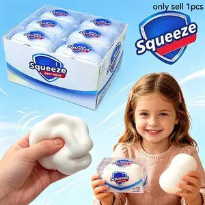 Soft White Soap Slow Rebound Stress Relief Fidget Toy Soft Simulated Squeeze Anti Anxiety Decompression Relaxing Holiday Gifts