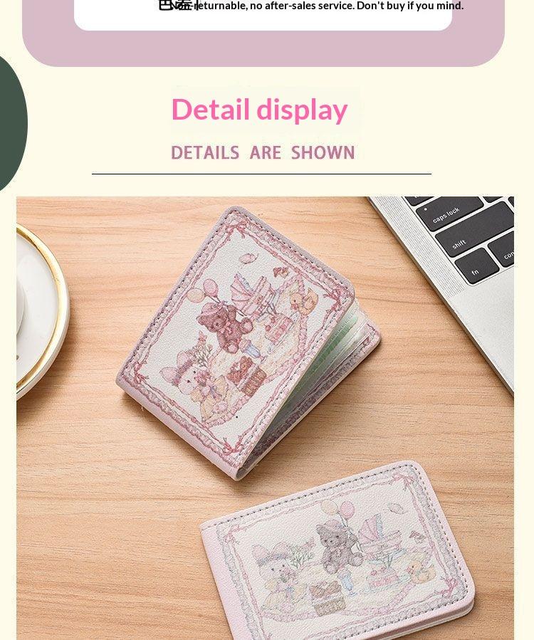 Cute Pink Bunny Bear Driver License Holder Cartoon Card Wallet Kawaii ID Card Case with Lace Design Car Document Organizer Credit Card Storage Cute Car Accessories Gift for Girls