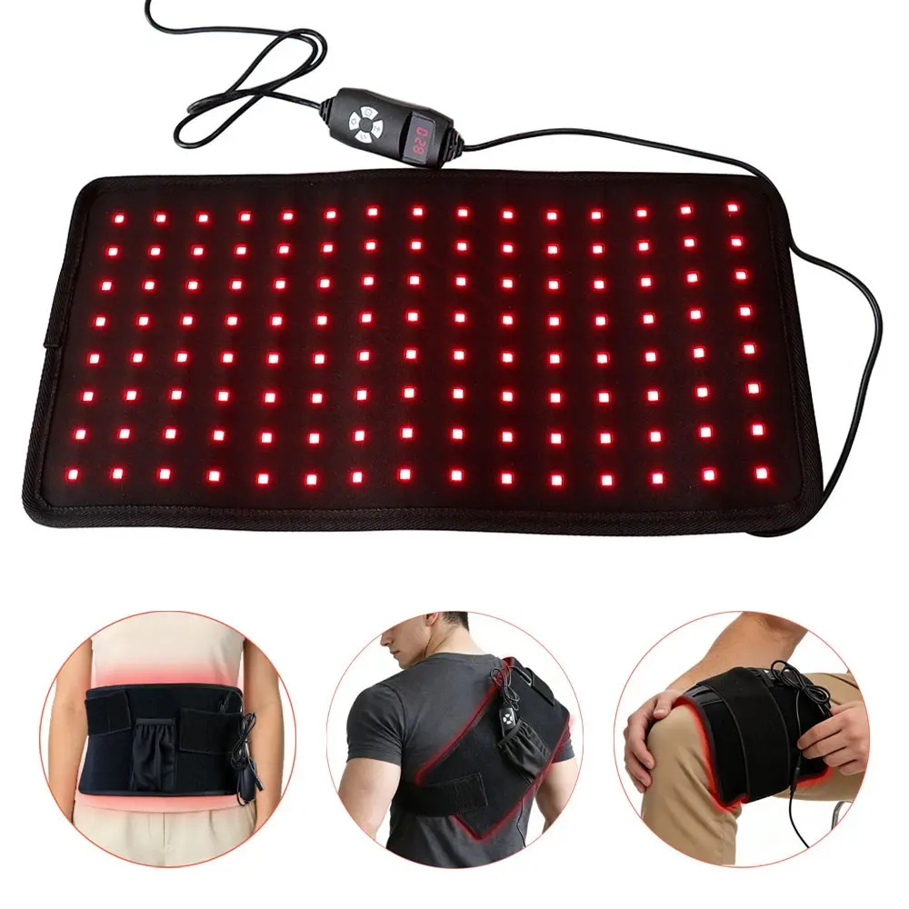 120pcs LED Red Light Waist Belt 660nm & 850nm Infrared Red Light Belt For Body Pain Waist Arm & Back Relief Muscle Shoulder,Heating Belt Massage Machine,Fat Loss Belt