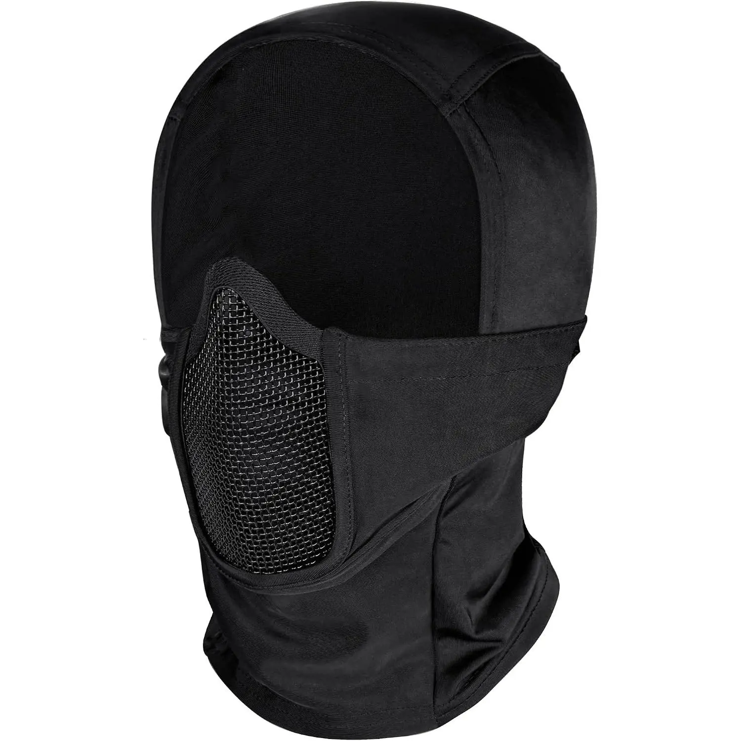 Tactical Balaclava Mesh Mask Full Head Airsoft Face Protector | Ninja style, steel mesk noise protect, breathable no fogging, comforatble wearing, 4 season use for airsoft wargame hunting