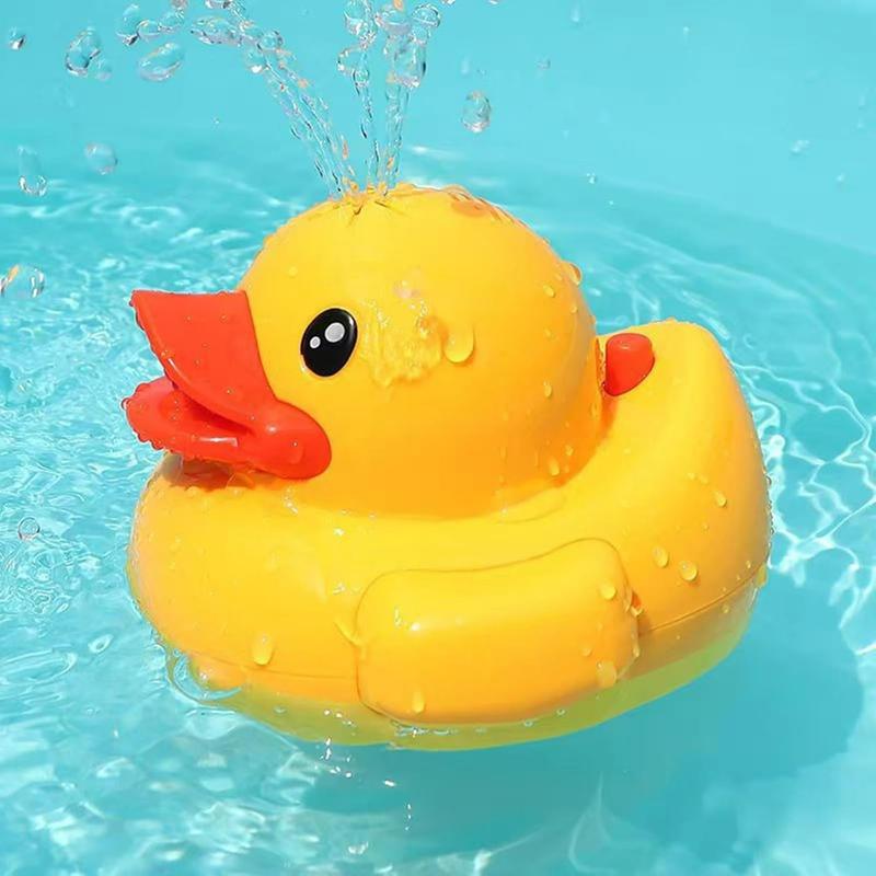 Baby Duck Fountain Bath Toy with 360° Rotating Spray & Dual-Mode Switch for Early Learning Unisex