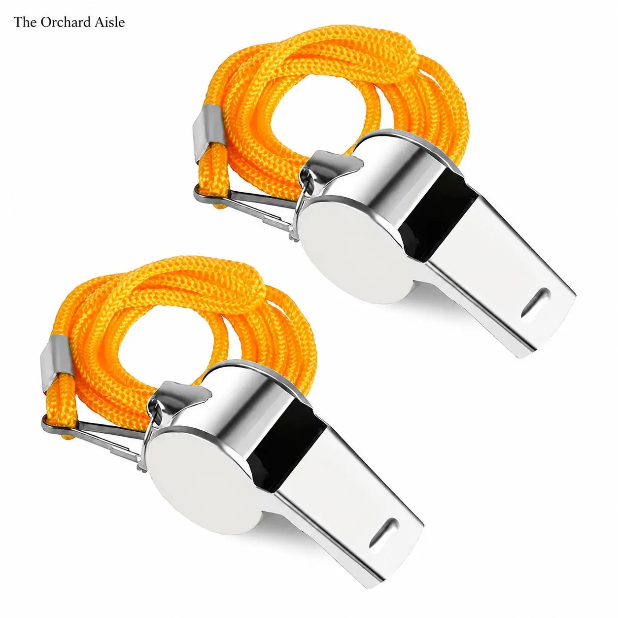 Professional-grade stainless steel whistle for outdoor survival, sports officiating, and emergency signaling—durable corrosion-resistant design with clear high-frequency tone, ergonomic neck strap included, ideal for referees, hikers, campers, and safety