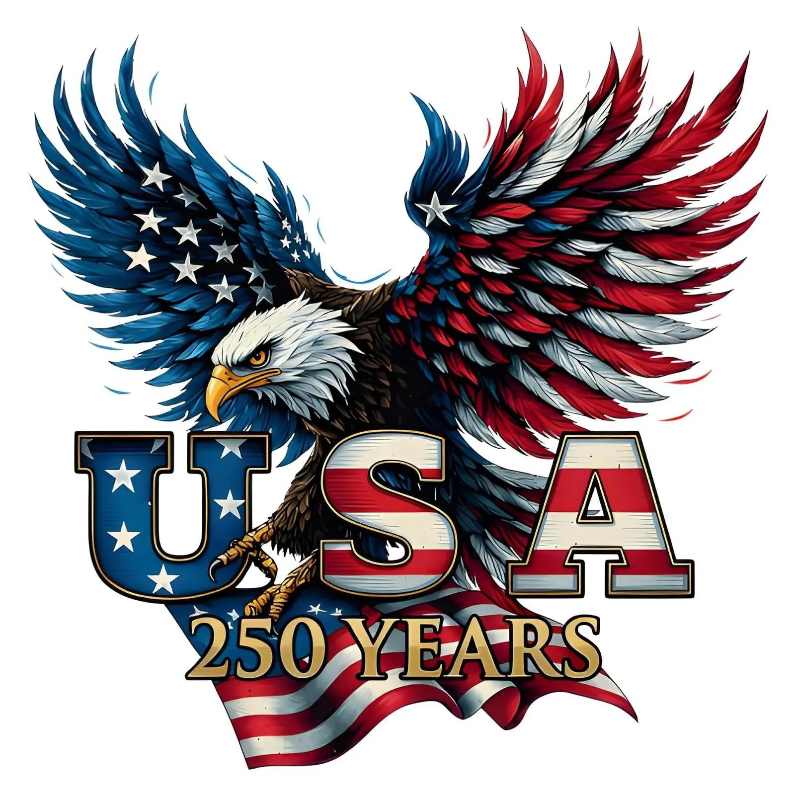 2-Piece USA 250th Anniversary Patriotic Car Decal Set - 1776-2026 Commemorative Vinyl Bumper & Window Stickers for Cars, Trucks & VehiclesGift