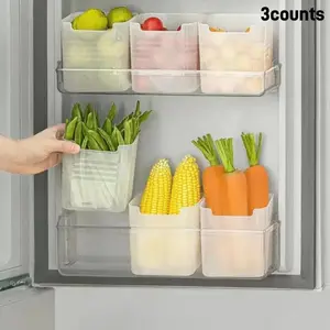Fridge Side Door Organizer Box, 5 Counts Refrigerator Side Door Storage Box, Food Storage Organizer For Home Kitchen