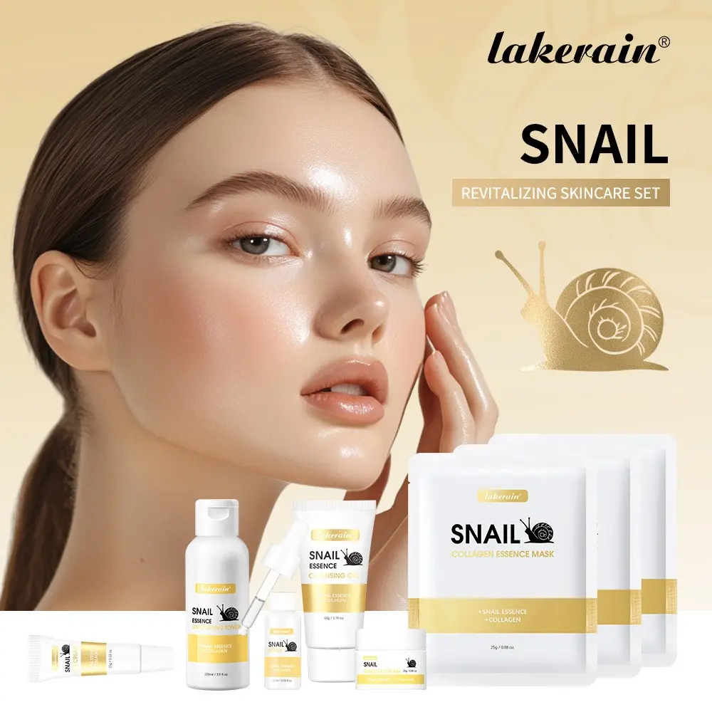 1Set Snail Skincare Set Facial Care Moisturizing Skincare Products Women's Cosmetics Festival Gift