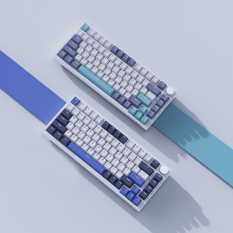 AJAZZ AK820RPO wireless mechanical keyboard new blue switch ergonomic design full-key hot-swappable gasket structure RGB PBT keycap 3000 mAh three-mode suitable for e-sports games and office environments gifts for boys and girls Wireless Gaming Keyboard