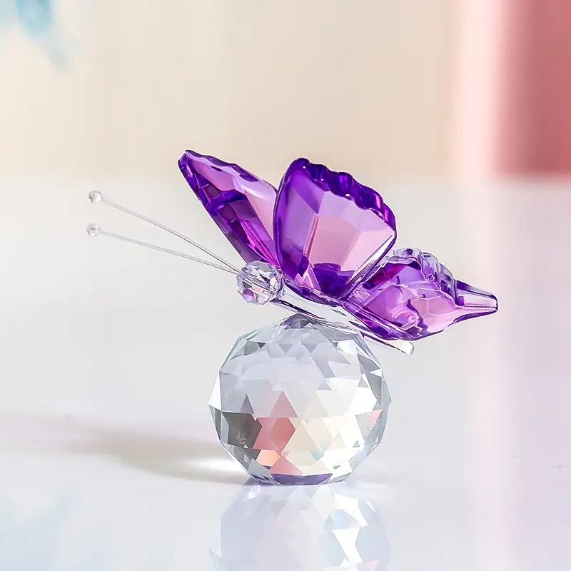 Elegant Crystal Butterfly Ornament, Home Decor Accent, Perfect Valentine's Day Gift, Festive Christmas Decoration