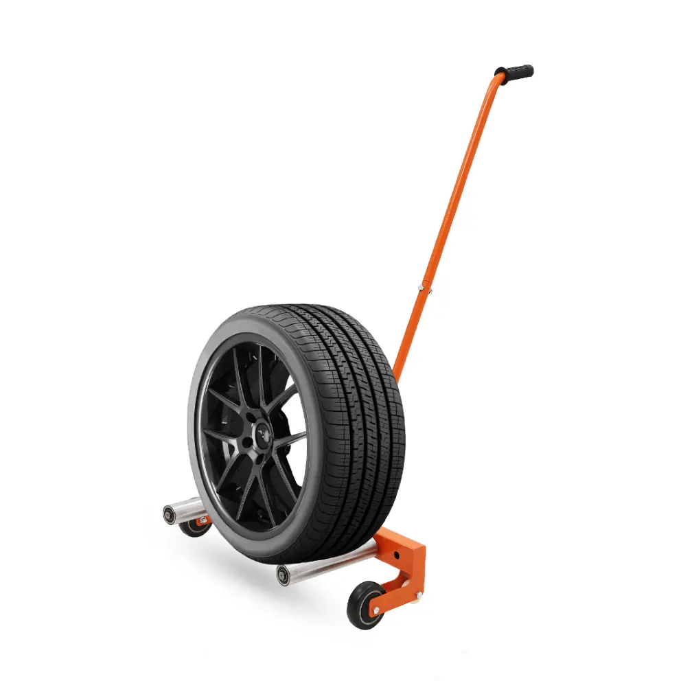 Heavy Duty Adjustable Tire Wheel Dolly – 350 lbs Capacity Tire Lifting and Moving Tool – 360° Rotatable Wheels – Ideal for Car, Truck, Skid Steer, Trailer Tire Changes – Perfect for Garage, Workshop, Automotive Repair