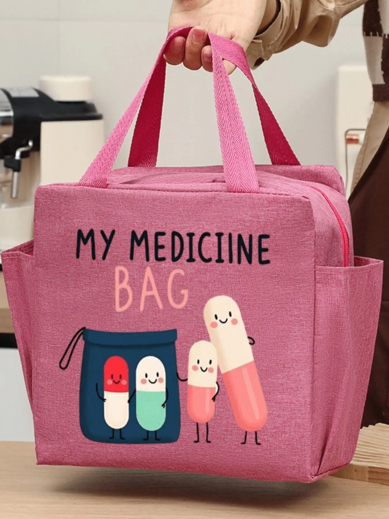 Nurse Emergency Theme Lunch Bag, Insulated Cooler Pouch, Insulated Lunch Tote, Portable Travel Picnic Bag, Office Lunch Box, Gift for Nurses and Doctors