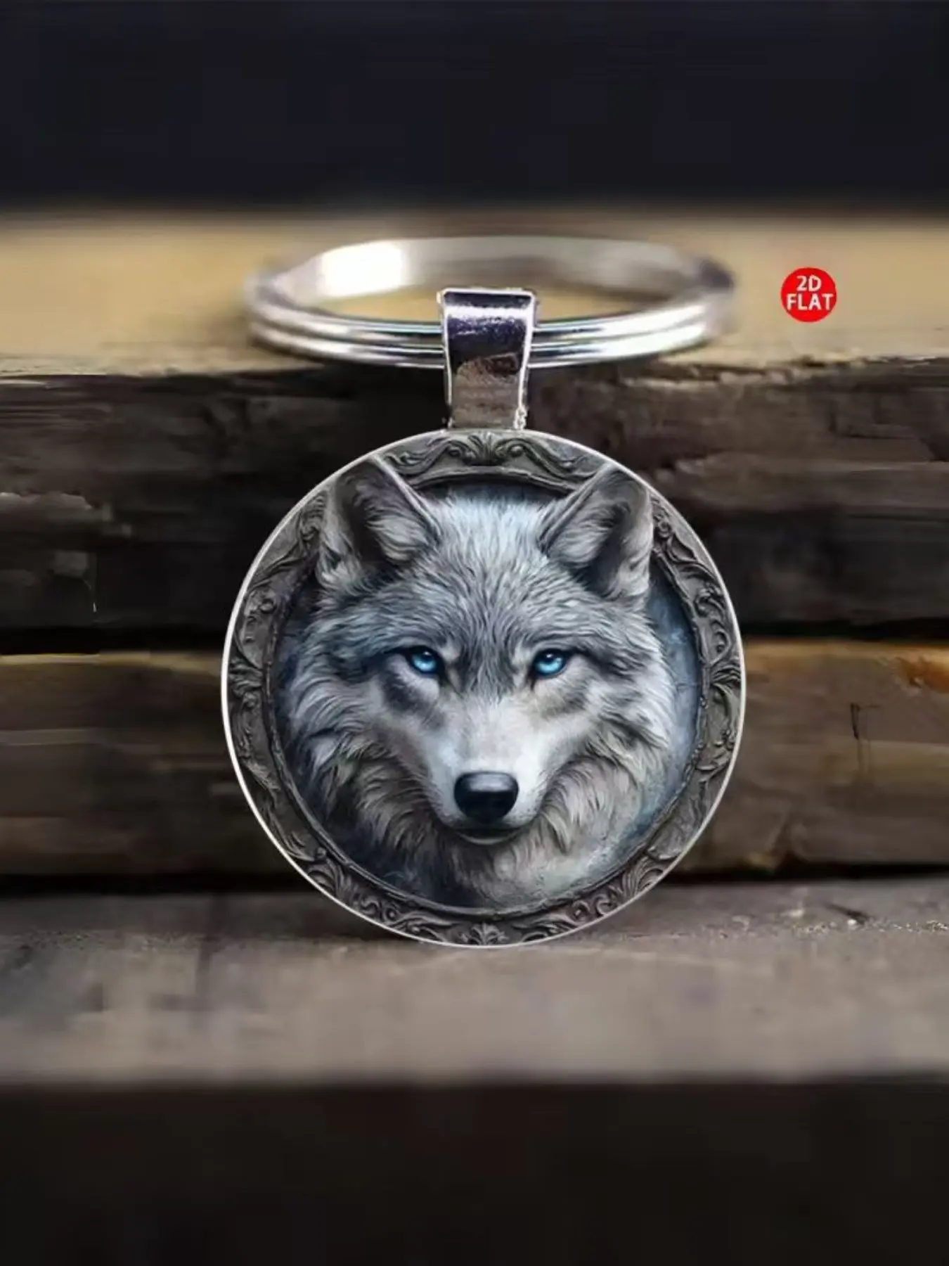 Wolf King Keychain, Forest Theme, Unisex Fashion Accessory, Perfect Gift for Wolf Lovers, Christmas, Thanksgiving, Animal Enthusiasts
