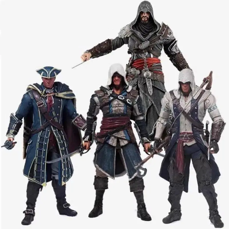 2026 hot item Game Assassins Creed Model Conner Edward Kenway Haytham Ezio Action Figure Manga Figurine Collection Figuras Peripheral Toys Popular toys
