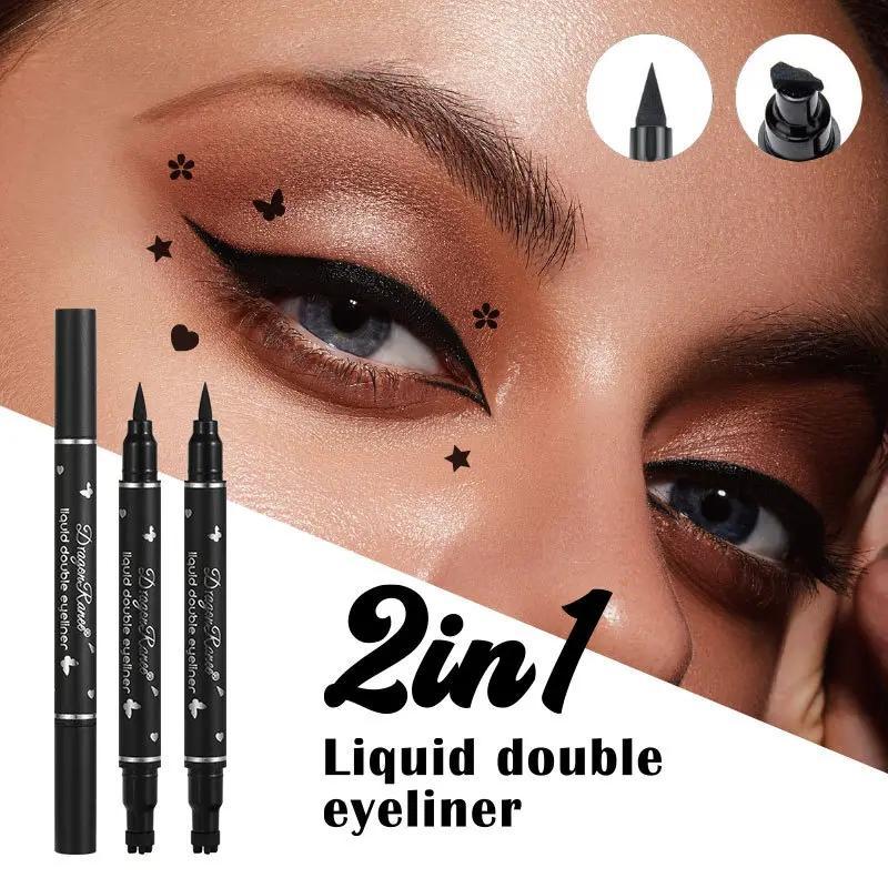 Double-Ended Eyeliner Stamp Pen Set, 5pcs Waterproof Long-Lasting Eyeliner Pens, Quick-Drying with Precise Flexible Tip and Comfortable Grip, Professional Daily Makeup Accessories #TOP PICKS