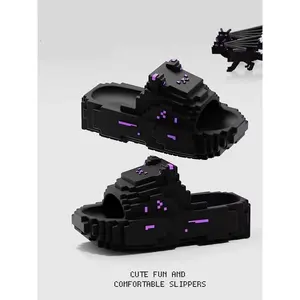 Outdoor Building Block Slippers for Unisex 2026 Summer Thick-Soled Home Slipper Man Women Bathroom Non-Slip indoor Slipper