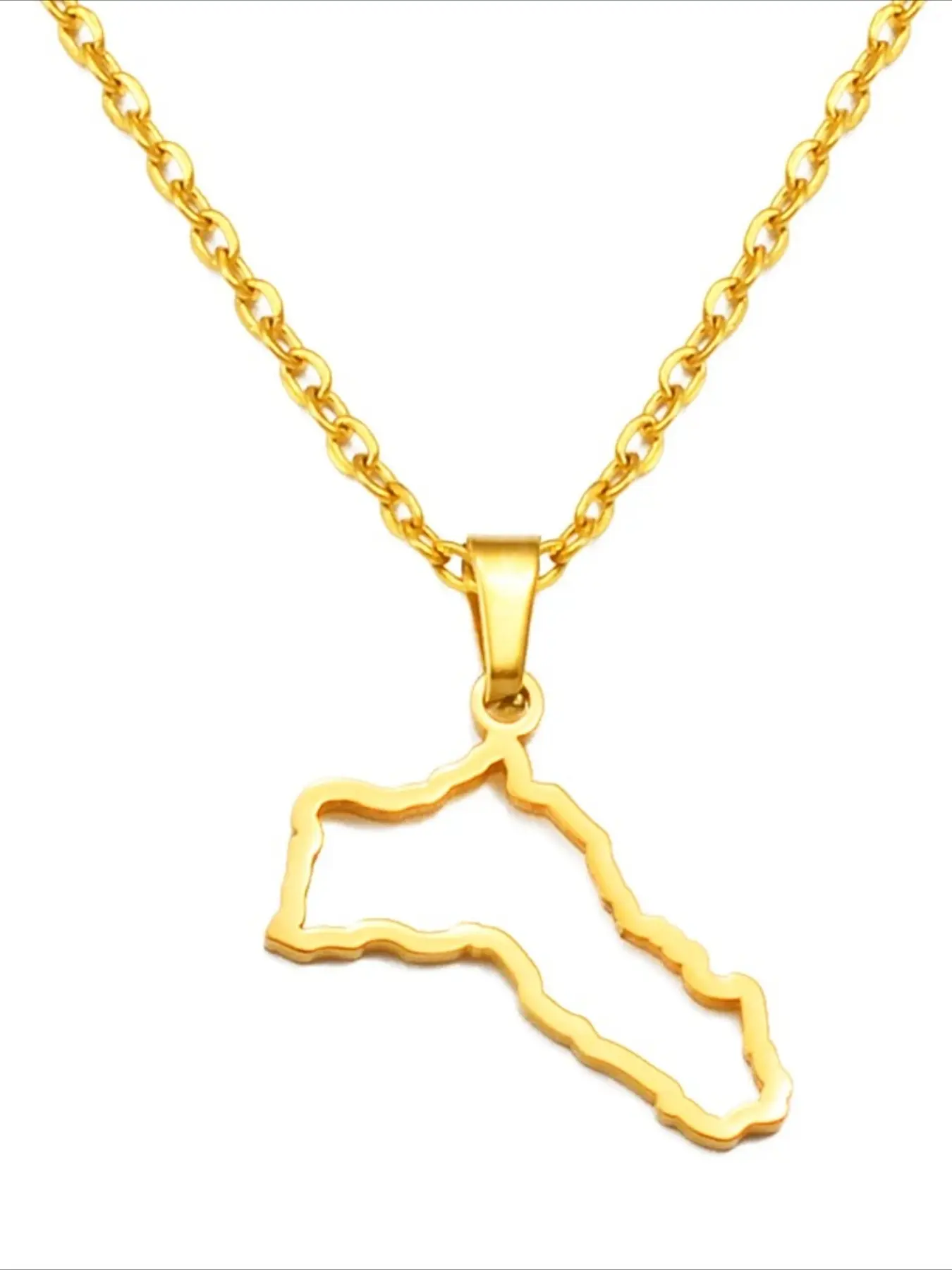 1pc Kurdistan Pendant Chain Necklaces for Women Men Stainless Steel Jewelry Necklace Gift
