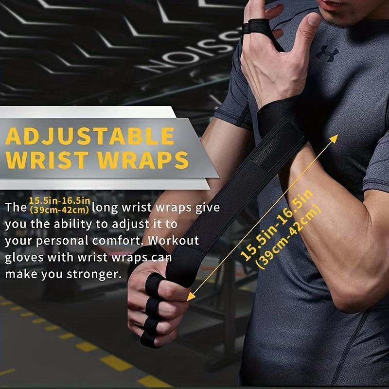 Durable Non-slip Weightlifting Gloves, Adjustable Wrist Strap Design for Men and Women, Essential Gym Training Equipment, Gym Accessories